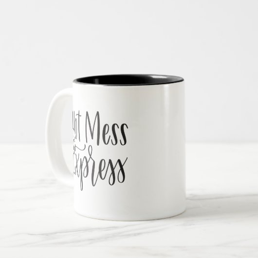Express Hot Mess | Mug Lettré à la main (Devant gauche)