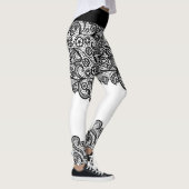 Express jezelf zwart & wit kanten bruidsjurk leggings (Rechts)