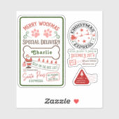 Express levering Noordpool Santa Mail geschenken w Sticker (Vel)