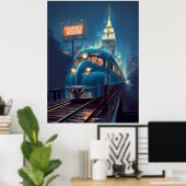 Express Metropolis | Train Art Déco New York (Bureau à domicile)