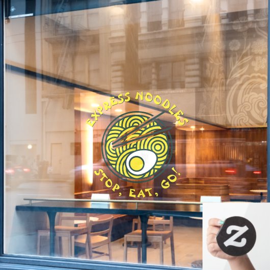 Express Ramen Noodles Restaurant Medium aanpassen Raamsticker (Cafe Raam)