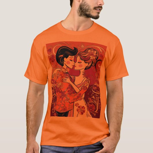 Express Votre Amour avec T-Shirts Design Unique" (Devant)