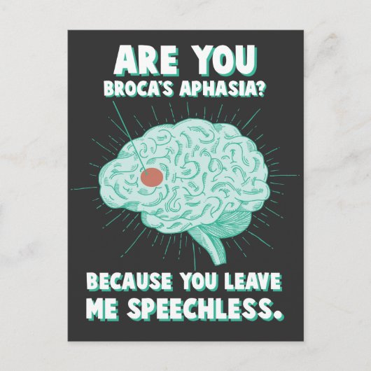 Expressie Aphasia Psychology Language Handicap Briefkaart (Voorkant)