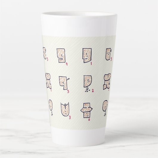 expressie latte mok (Voorkant)