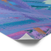 Expressief Kleurig Loof Poster (Hoek)