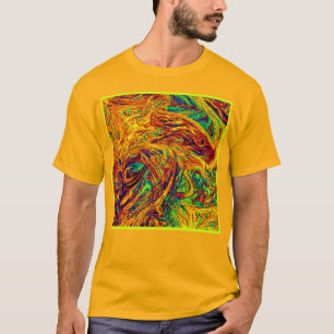 Expressief levendig kleurenpatroon t-shirt