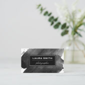 Expressief Zwart Wit Visitekaartje (Staand voorkant)