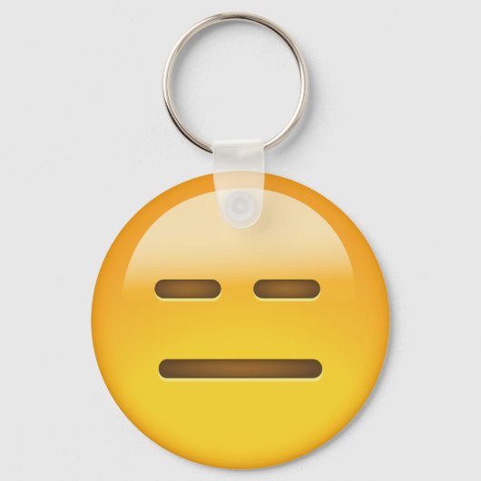 Expressieloze kant Emoji Sleutelhanger (Voorkant)