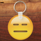Expressieloze kant Emoji Sleutelhanger (Voorkant)
