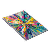 Expressieve abstracte kleurrijke muurkunst poster notitieboek (Rechterzijde)