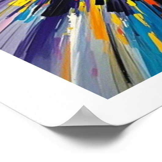 Expressieve abstracte kunst ontwerp muurdecoratie poster (Hoek)