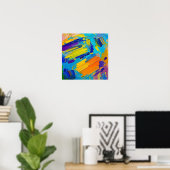 Expressieve abstracte kunst ontwerp muurdecoratie  poster (Thuiskantoor)
