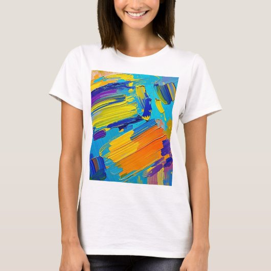 Expressieve abstracte kunst ontwerp muurdecoratie  t-shirt (Voorkant)