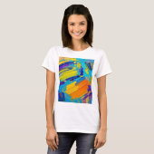 Expressieve abstracte kunst ontwerp muurdecoratie  t-shirt (Voorkant volledig)