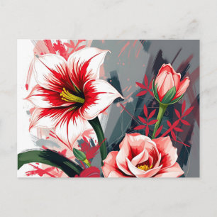 Expressieve Abstracte kunst van Amaryllis en Camel Briefkaart