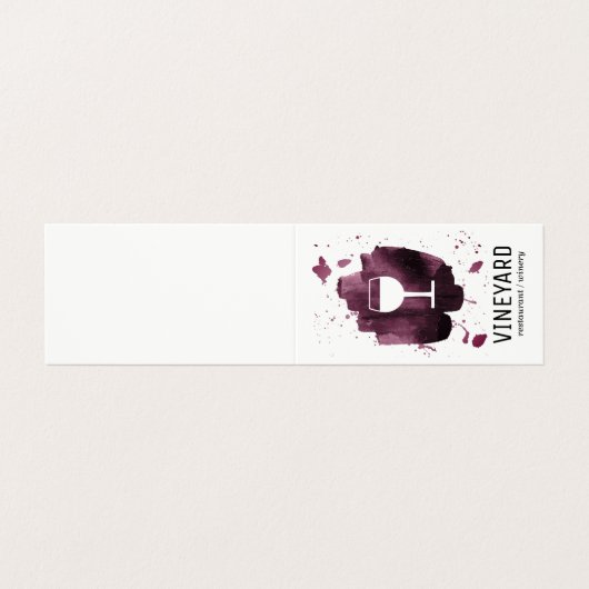 Expressieve Geborstelde Structuur / Wijn Glas Visitekaartjes (Buitenkant ongevouwen)