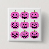 expressieve jack-o'-lantaarns vierkante button 5,1 cm (Voorkant)