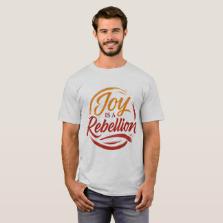 Expressieve kalligrafie T-shirt - Joy is een Rebel