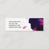 Expressieve kleurenpenseel mini visitekaartje (Achterkant)