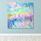 Expressieve kleurrijke bladeren canvas afdruk (Insitu (Houten vloer))