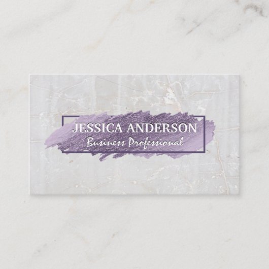 Expressieve krabbel | Witte steen Visitekaartje (Voorkant)