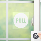 Expressieve moderne witte PULL winkeldeur Raamsticker (Huis)