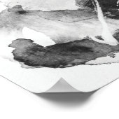 Expressieve zwart-wit abstracte muurkunst poster (Hoek)