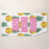 Expression conceptuelle Bonnes vibes seulement sur (Serviette de bain)