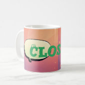"Expression de fermeture haut : Mug de texte perso (Devant gauche)