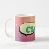 "Expression de fermeture haut : Mug de texte perso (Gauche)