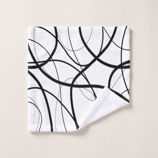 Expression en noir et blanc (Gant de toilette)