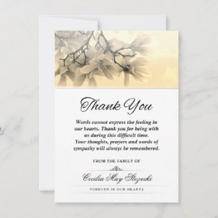 Expression funéraire Sympathique du Merci de fleur