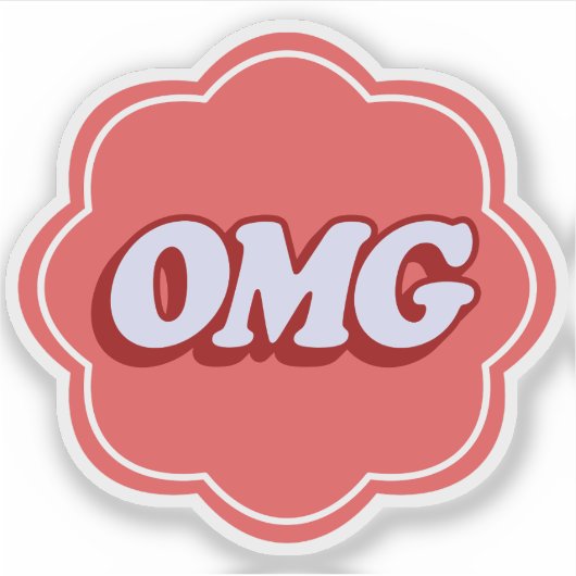 Expression OMG - Sticker texte gras (Devant)