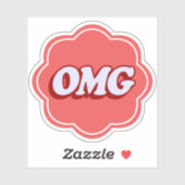 Expression OMG - Sticker texte gras (Feuille)