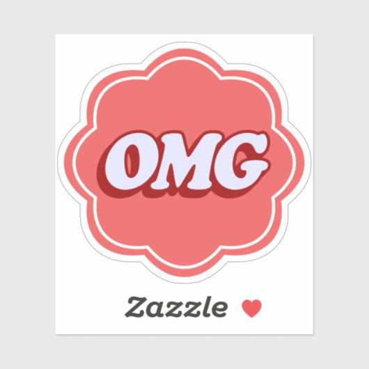 Expression OMG - Sticker texte gras (Feuille)
