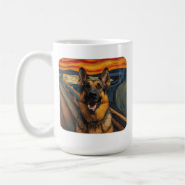 Expressionist Angst Painting German Shepherd Koffiemok
