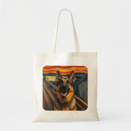 Expressionist Angst Painting German Shepherd Tote Bag