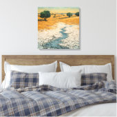 Expressionist Impasto Drought Landscape Canvas Afdruk (Insitu (Slaapkamer))