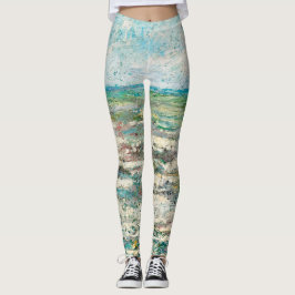 Expressionist Modern Art Seascape Toorop Painting Leggings