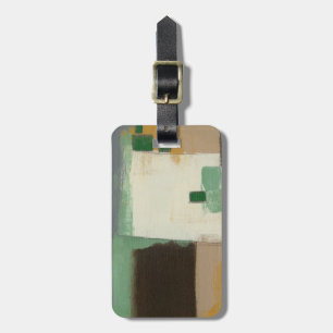 Expressionist schilderen met zware penseelstreken bagagelabel