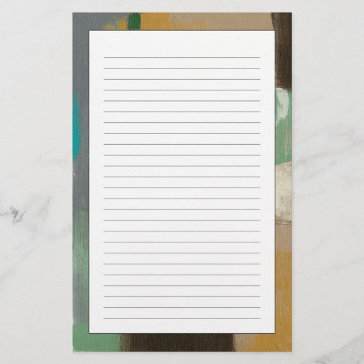 Expressionist schilderen met zware penseelstreken briefpapier (Voorkant)