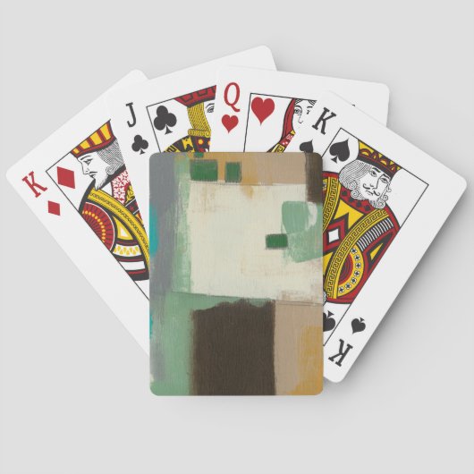 Expressionist schilderen met zware penseelstreken pokerkaarten (Achterkant)