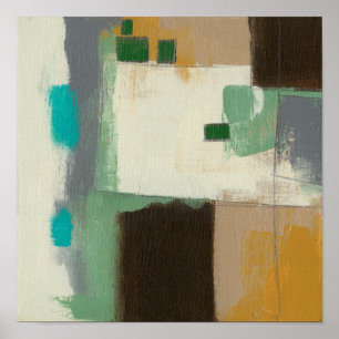 Expressionist schilderen met zware penseelstreken poster