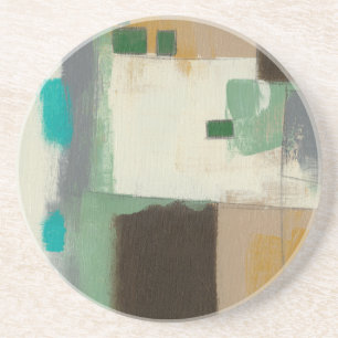 Expressionist schilderen met zware penseelstreken zandsteen onderzetter