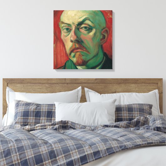 Expressionist Self-Portrait Canvas Afdruk (Insitu (Slaapkamer))