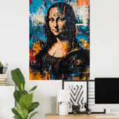 Expressionistisch Mona Lisa Poster – Bold Contempo (Thuiskantoor)