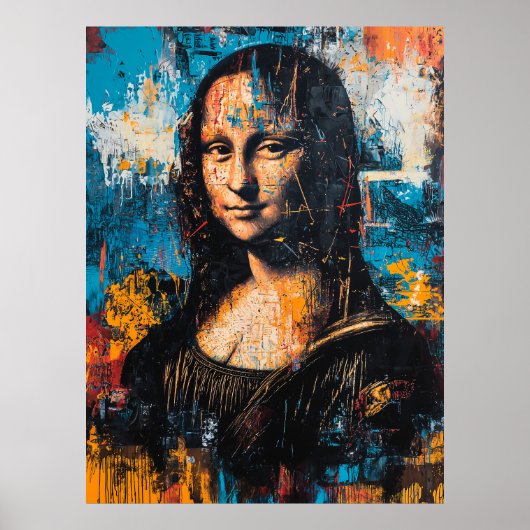 Expressionistisch Mona Lisa Poster – Bold Contempo (Voorkant)