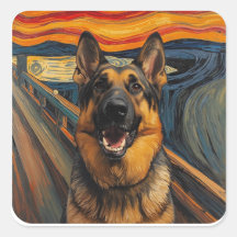 Expressionistische angstschildering Duitse herder