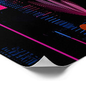 Expressionistische geometrie vlinder - levendige k poster (Hoek)