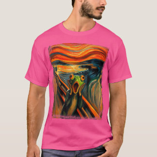 Expressionistische schreeuw voor kikkerliefhebbers t-shirt